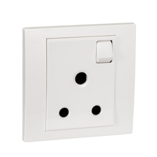 Schneider 15A Switch Socket, Heavy Duty Electrical Socket Rated 15A for Residential and Commercial Use, Designed for Safe and Stable Power Distribution